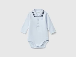 Bodysuit polo in organic cotton