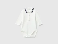 Bodysuit polo in organic cotton