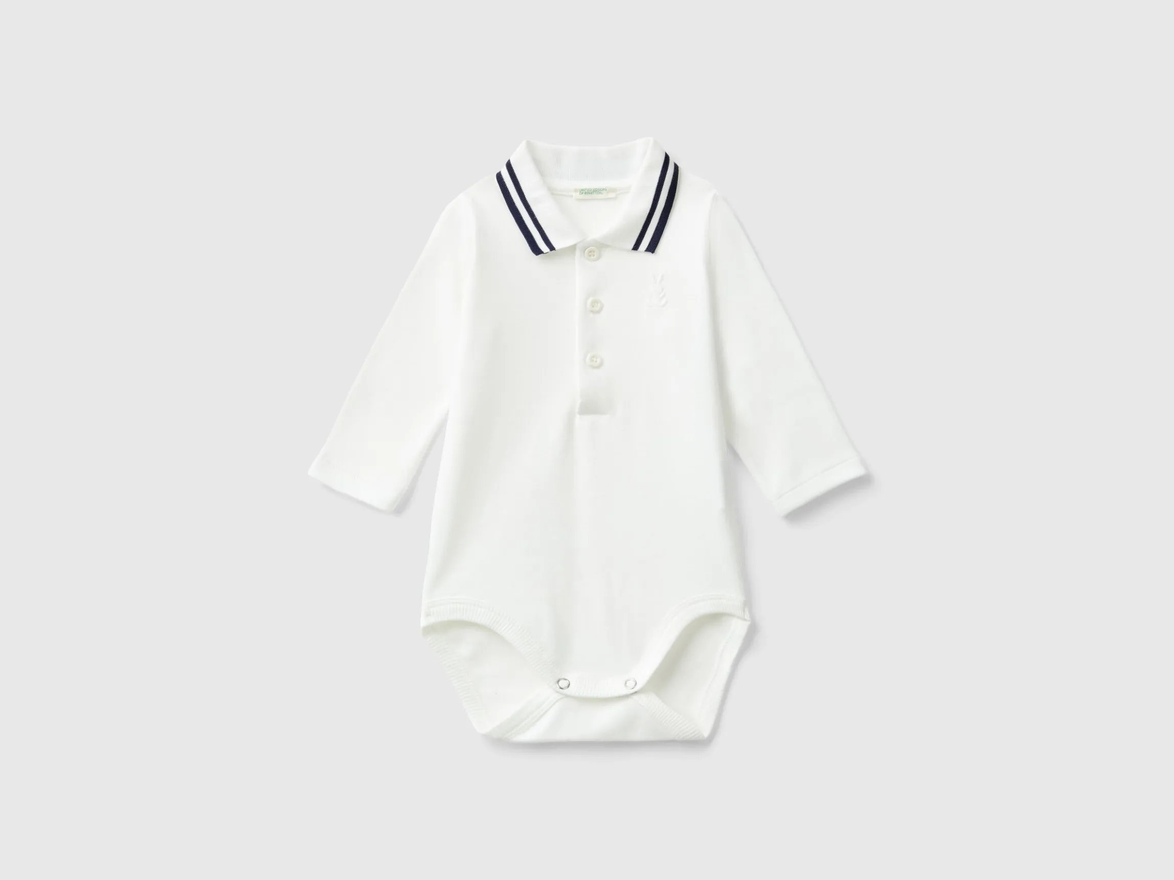 Bodysuit polo in organic cotton