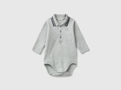Bodysuit polo in organic cotton