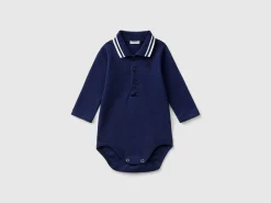 Bodysuit polo in organic cotton