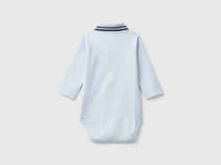 Bodysuit polo in organic cotton