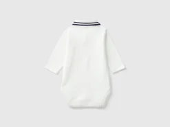 Bodysuit polo in organic cotton