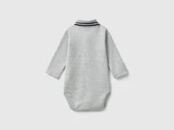 Bodysuit polo in organic cotton