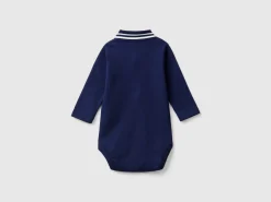 Bodysuit polo in organic cotton