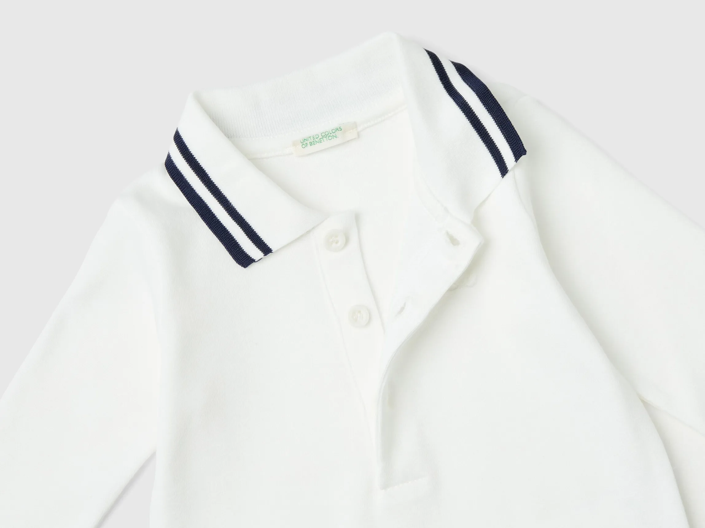 Bodysuit polo in organic cotton