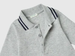 Bodysuit polo in organic cotton