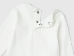 Bodysuit with collar in organic cotton