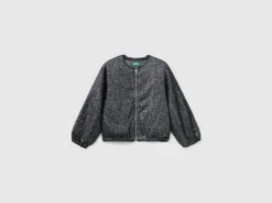 Bomber jacket with sequins