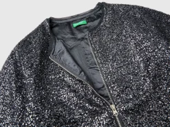 Bomber jacket with sequins