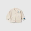 Bomber style sweatshirt in recycled stretch cotton blend sweat