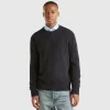 Bouclé crew neck sweater