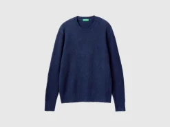 Bouclé crew neck sweater