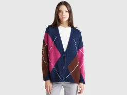 Boxy fit cardigan in mohair blend