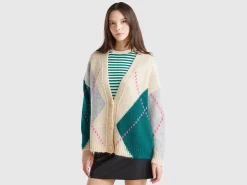 Boxy fit cardigan in mohair blend