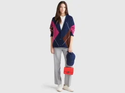 Boxy fit cardigan in mohair blend
