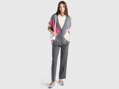 Boxy fit cardigan in mohair blend