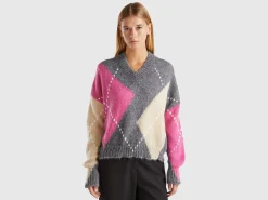 Boxy fit sweater in mohair blend