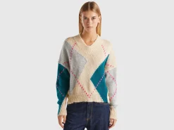 Boxy fit sweater in mohair blend