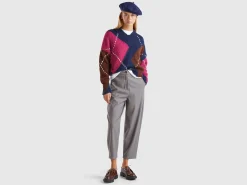 Boxy fit sweater in mohair blend