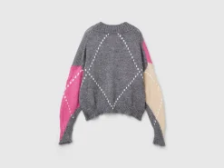 Boxy fit sweater in mohair blend