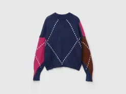 Boxy fit sweater in mohair blend