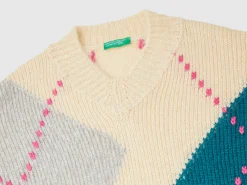 Boxy fit sweater in mohair blend