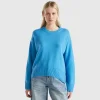 Boxy fit sweater in wool blend