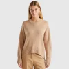 Boxy fit sweater in wool blend