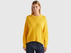 Boxy fit sweater in wool blend