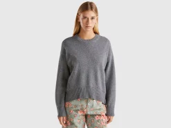 Boxy fit sweater in wool blend