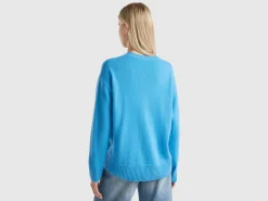 Boxy fit sweater in wool blend