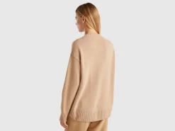 Boxy fit sweater in wool blend