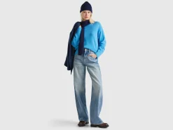 Boxy fit sweater in wool blend