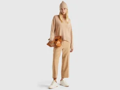 Boxy fit sweater in wool blend
