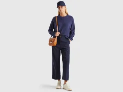 Boxy fit sweater in wool blend