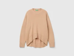 Boxy fit sweater in wool blend