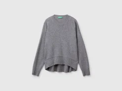 Boxy fit sweater in wool blend