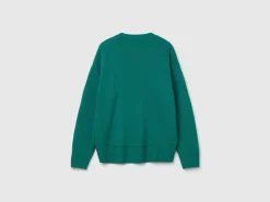 Boxy fit sweater in wool blend
