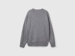 Boxy fit sweater in wool blend