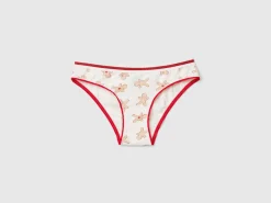 Briefs with biscuit print