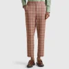 Brown tartan joggers
