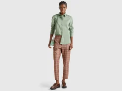 Brown tartan joggers