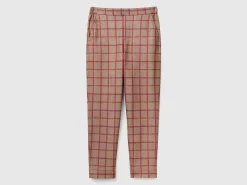 Brown tartan joggers