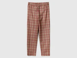 Brown tartan joggers