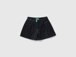 Brushed jean shorts