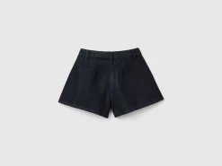 Brushed jean shorts