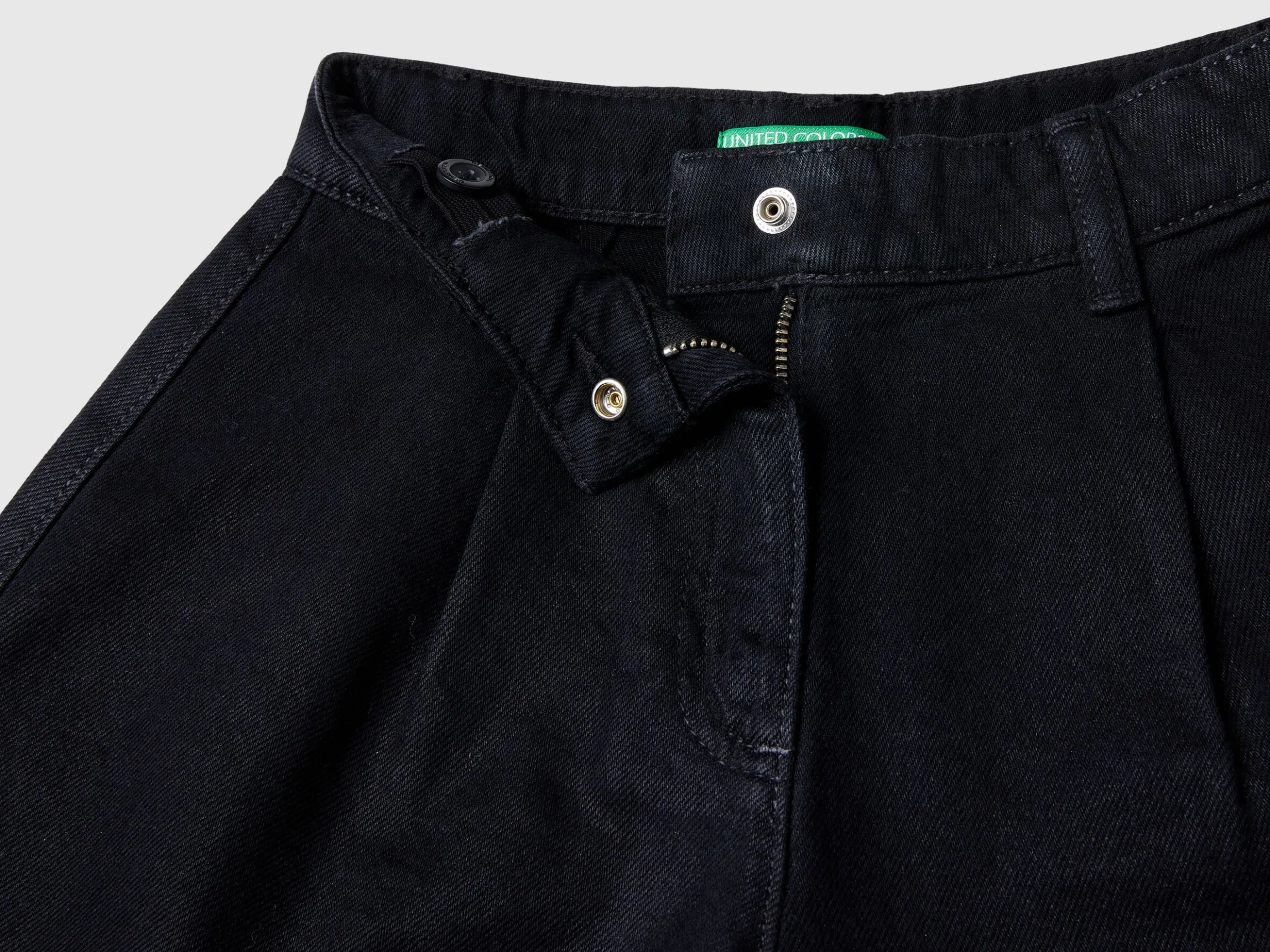 Brushed jean shorts