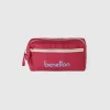 Burgundy beauty case in pure cotton