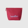Burgundy clutch in pure cotton